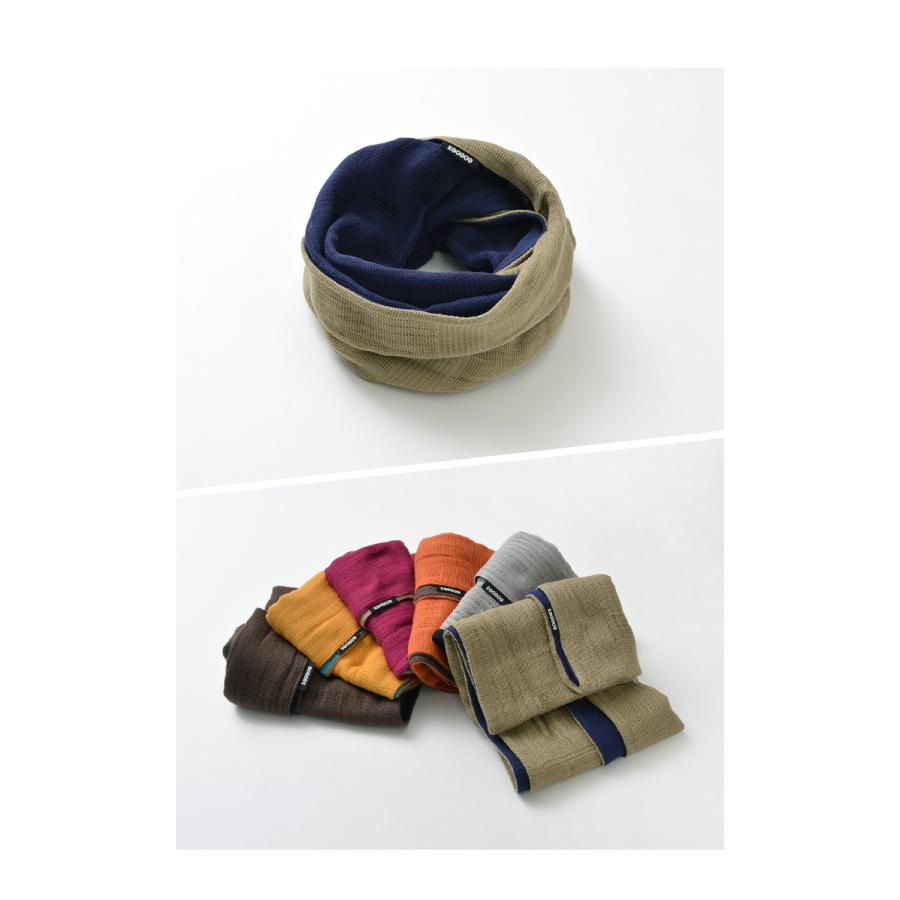 極美品 LOEWE リバーシブル ネックウォーマー ユニセックス ROCOCO（ロココ） 別注 2トーン スヌード リバーシブル 今治マフラー