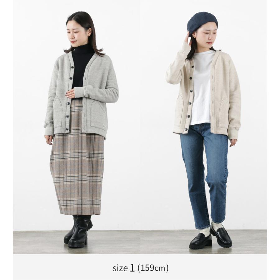 アニエスベー スウェット カーディガン 裏起毛 2 agnes b. - *アニエスベー スウェットカーディガン プレッション 裏