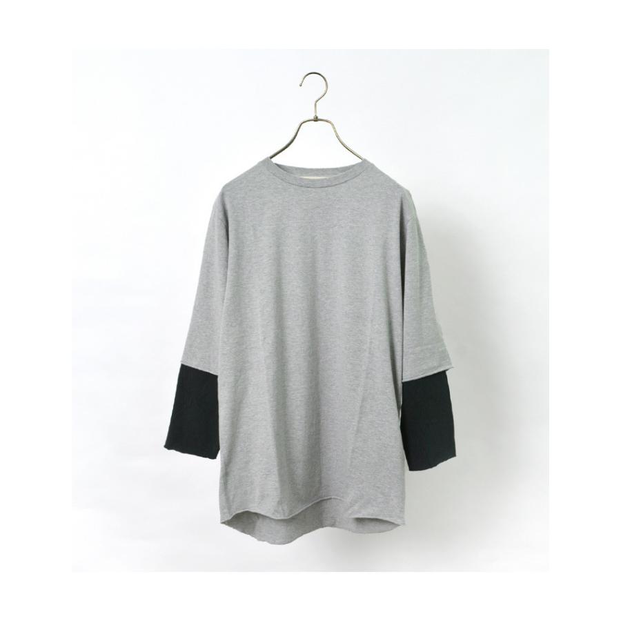REMI RELIEF（レミレリーフ） 別注 度詰め天竺 グランジ 7分袖 Tシャツ 