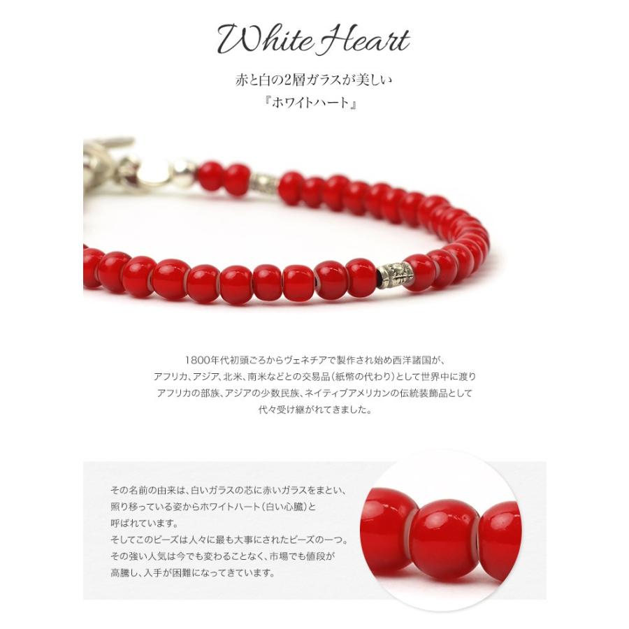 定期入れの定期入れのphaduA（パ・ドゥア） ホワイトハート 3mmビーズ