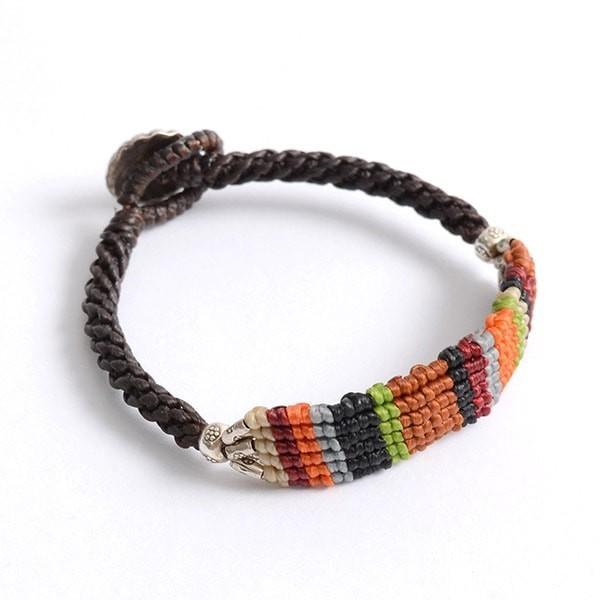 phaduA（パ・ドゥア） マルチボーダー ブレイド ワックスコード ブレスレット / カレンシルバー / メンズ / レディース / ペア可 | ROCOCO | 04