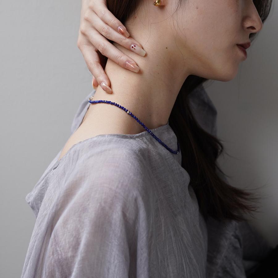 phaduA（パ・ドゥア） ラピスラズリ 3mm カットビーズ ネックレス / アンクレット 2way カレンシルバー メンズ レディース | ROCOCO | 03