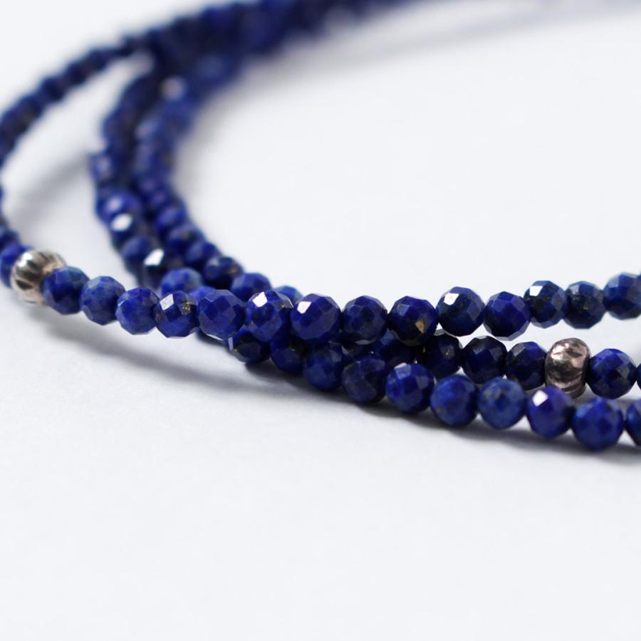 phaduA（パ・ドゥア） ラピスラズリ 3mm カットビーズ ネックレス / アンクレット 2way カレンシルバー メンズ レディース | ROCOCO | 06