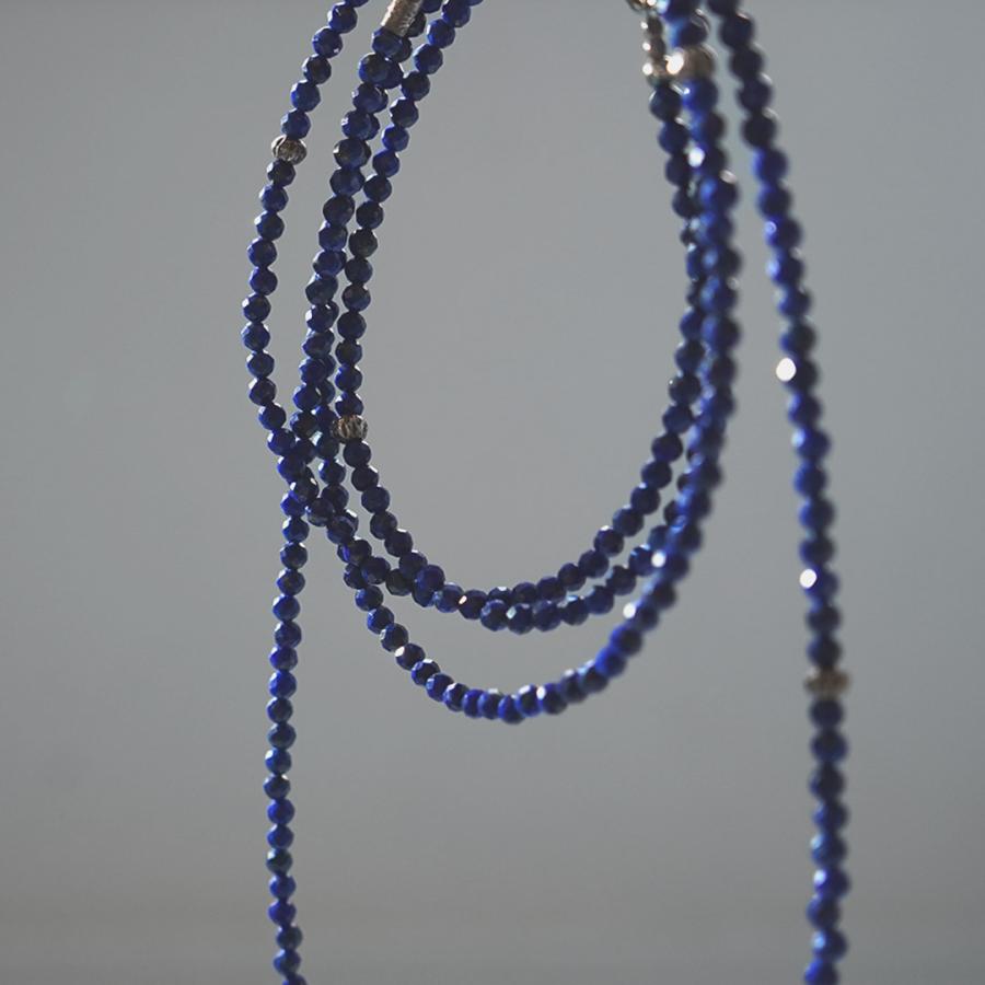 phaduA（パ・ドゥア） ラピスラズリ 3mm カットビーズ ネックレス / アンクレット 2way カレンシルバー メンズ レディース | ROCOCO | 07