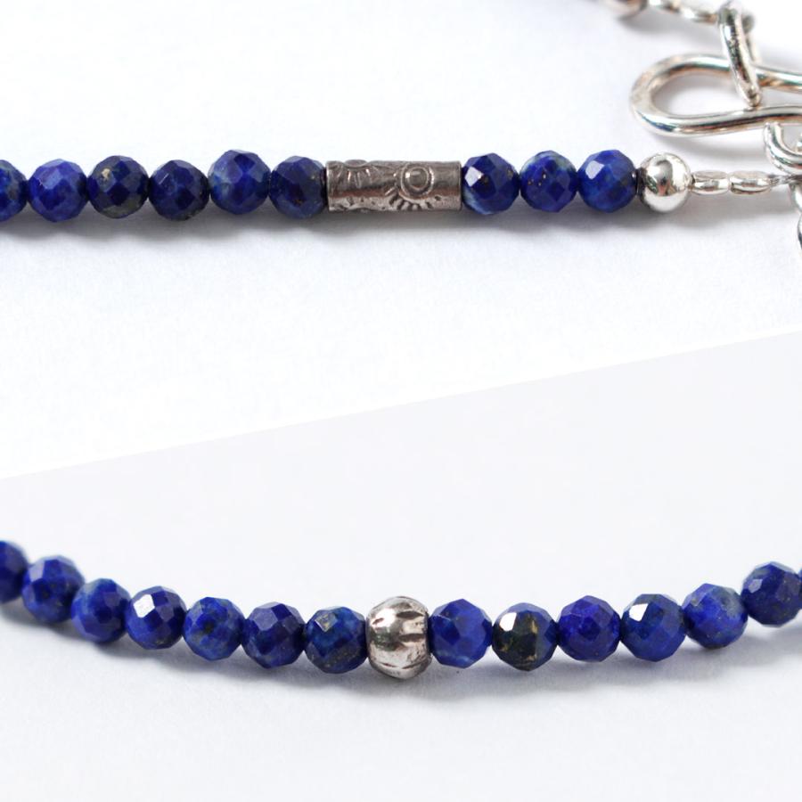 phaduA（パ・ドゥア） ラピスラズリ 3mm カットビーズ ネックレス / アンクレット 2way カレンシルバー メンズ レディース | ROCOCO | 09