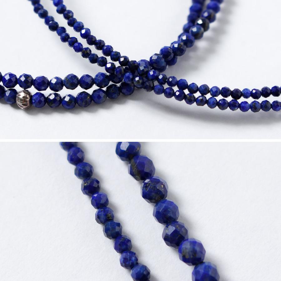 phaduA（パ・ドゥア） ラピスラズリ 3mm カットビーズ ネックレス / アンクレット 2way カレンシルバー メンズ レディース | ROCOCO | 08