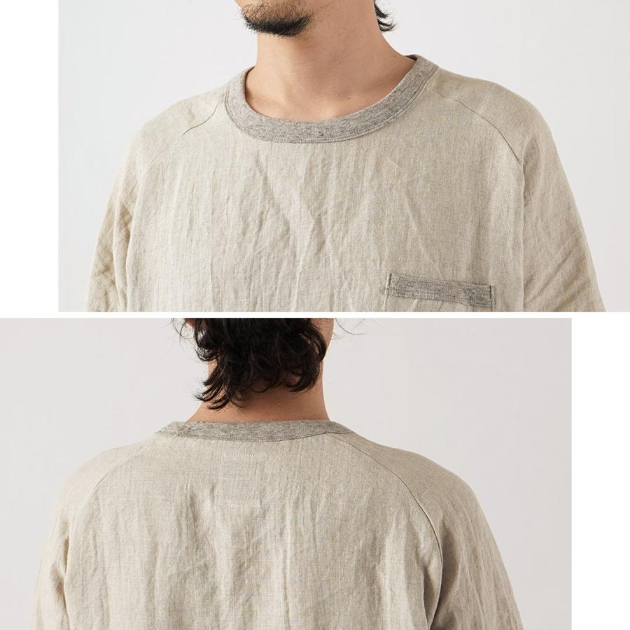 RE MADE IN TOKYO JAPAN（アールイー） フレンチリネンTシャツ 日本製 / メンズ 半袖 麻 | Re made in tokyo japan | 19