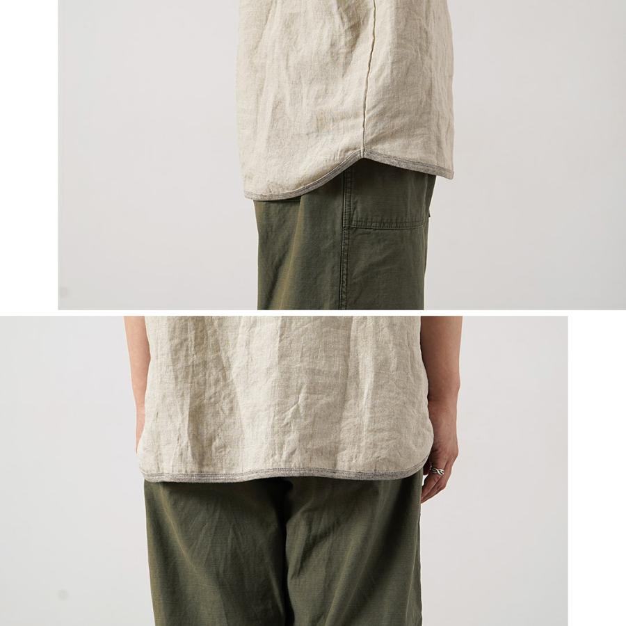 RE MADE IN TOKYO JAPAN（アールイー） フレンチリネンTシャツ 日本製 / メンズ 半袖 麻 | Re made in tokyo japan | 21