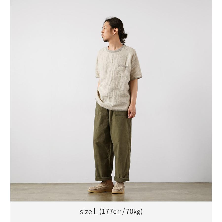 RE MADE IN TOKYO JAPAN（アールイー） フレンチリネンTシャツ 日本製 / メンズ 半袖 麻 | Re made in tokyo japan | 11