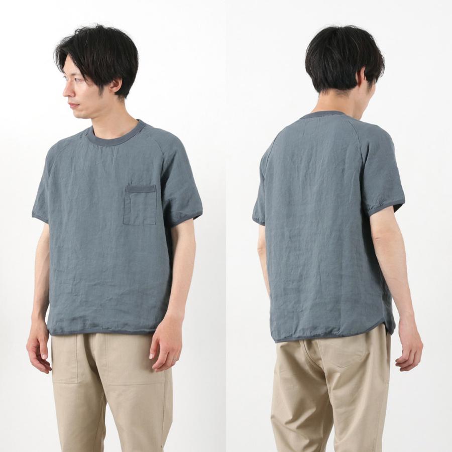 RE MADE IN TOKYO JAPAN（アールイー） フレンチリネンTシャツ / プルオーバー 半袖シャツ メンズ | Re made in tokyo japan | 11