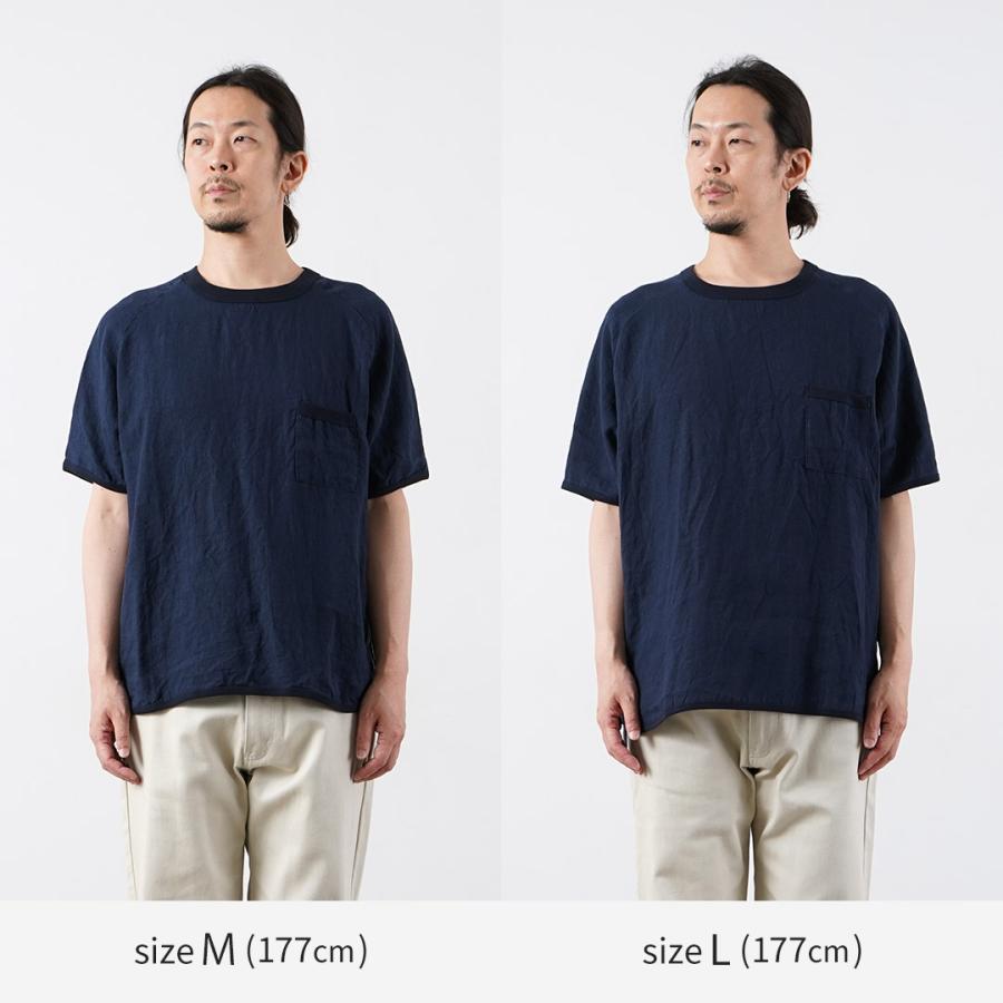 RE MADE IN TOKYO JAPAN（アールイー） フレンチリネンTシャツ 日本製 / メンズ 半袖 麻 | Re made in tokyo japan | 14