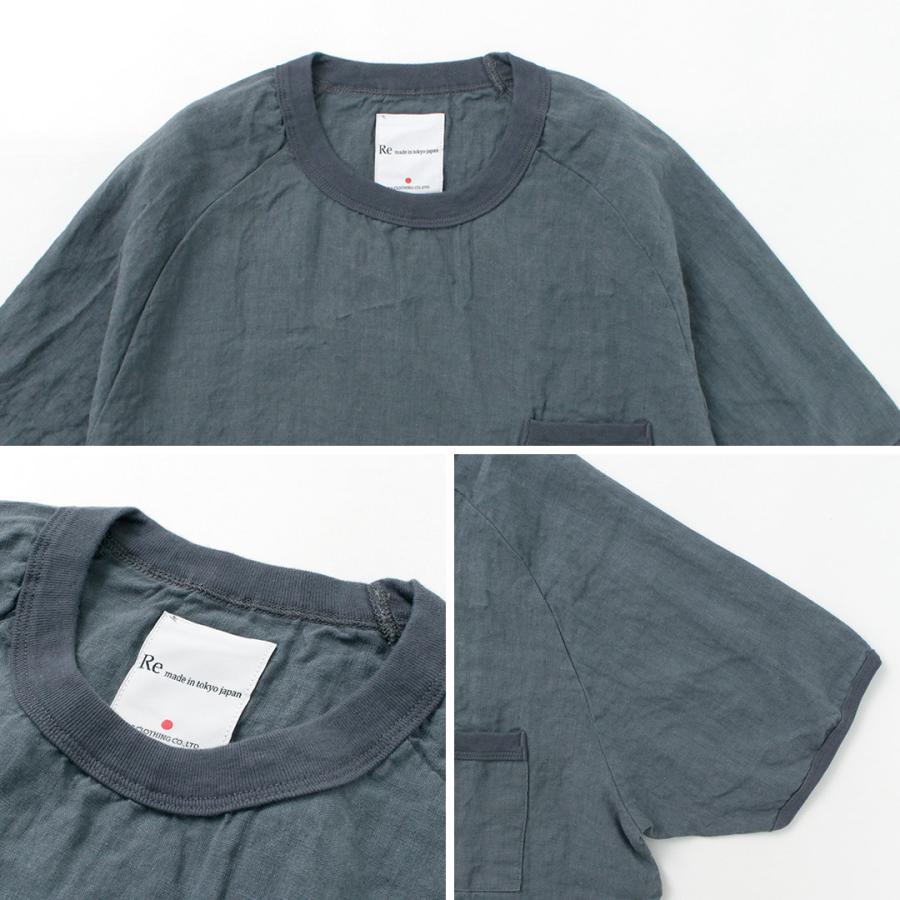RE MADE IN TOKYO JAPAN（アールイー） フレンチリネンTシャツ / プルオーバー 半袖シャツ メンズ | Re made in tokyo japan | 13
