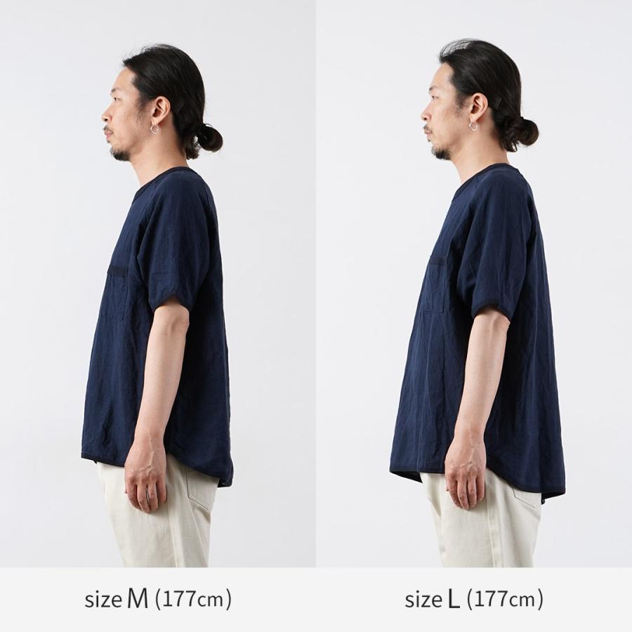 RE MADE IN TOKYO JAPAN（アールイー） フレンチリネンTシャツ 日本製 / メンズ 半袖 麻 | Re made in tokyo japan | 15