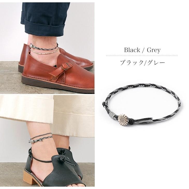 phaduA（パ・ドゥア） 2トーン ワックスコード コンチョ アンクレット / カレンシルバー / メンズ / レディース / ペア | ROCOCO | 06