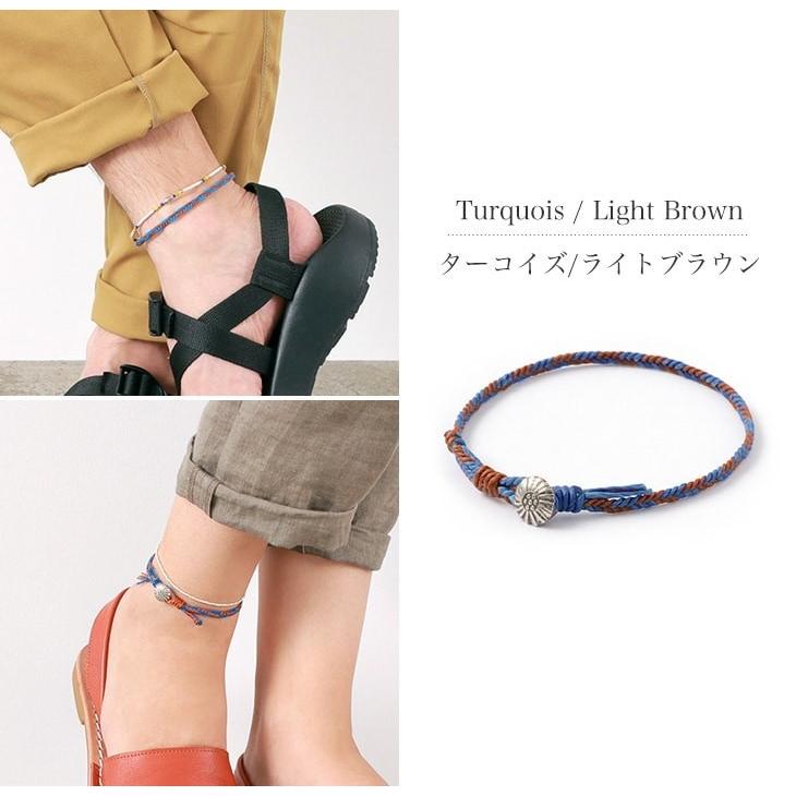 phaduA（パ・ドゥア） 2トーン ワックスコード コンチョ アンクレット / カレンシルバー / メンズ / レディース / ペア | ROCOCO | 08