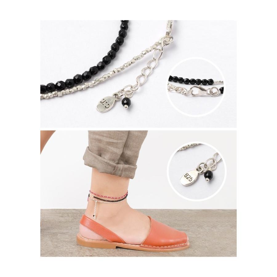 CHALISA T..（チャリッサ・ティー） オニキス Wラップ アンクレット / カレンシルバー / 3mm マルチカットビーズ / レディース | ROCOCO | 08