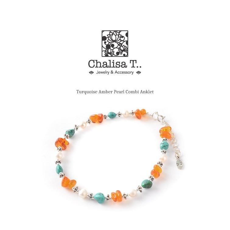 CHALISA T..（チャリッサ・ティー） ターコイズ アンバー パール コンビアンクレット / レディース / シルバー925 | ROCOCO | 02