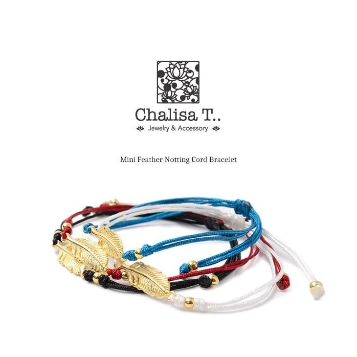 CHALISA T..（チャリッサ・ティー） ミニフェザーノッティングコード ブレスレット / シルバー925 / プレーティング | ROCOCO | 05