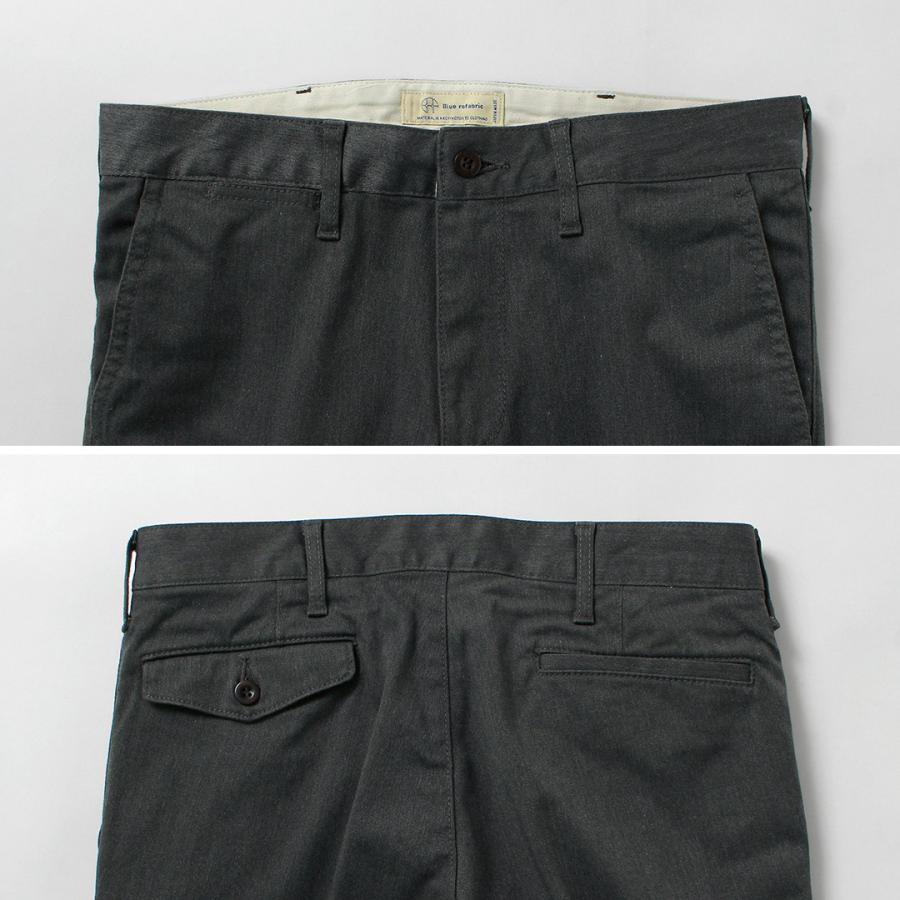 Blue refabric（ブルーリファブリック） オフィサー テーパードトラウザー 日本製 / メンズ チノパン ストレッチ | JAPAN BLUE JEANS | 17