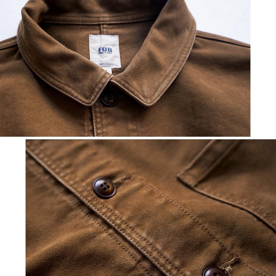 FOB FACTORY（FOBファクトリー） F2373 フレンチ モールスキン ジャケット / カバーオール 長袖 メンズ ワーク 日本製 | FOB FACTORY | 13