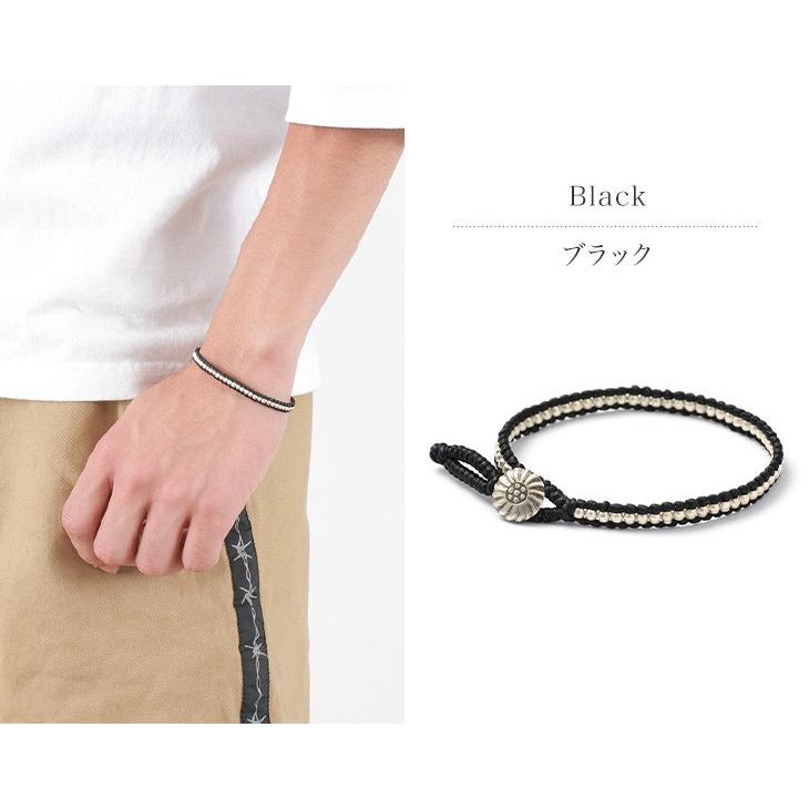 phaduA（パ・ドゥア） ワックスコード シルバー 一連 コンチョ ブレスレット / メンズ / レディース / ペア可 | ROCOCO | 06