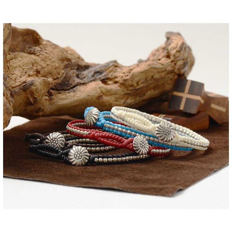 phaduA（パ・ドゥア） ワックスコード シルバー 一連 コンチョ ブレスレット / メンズ / レディース / ペア可 | ROCOCO | 17