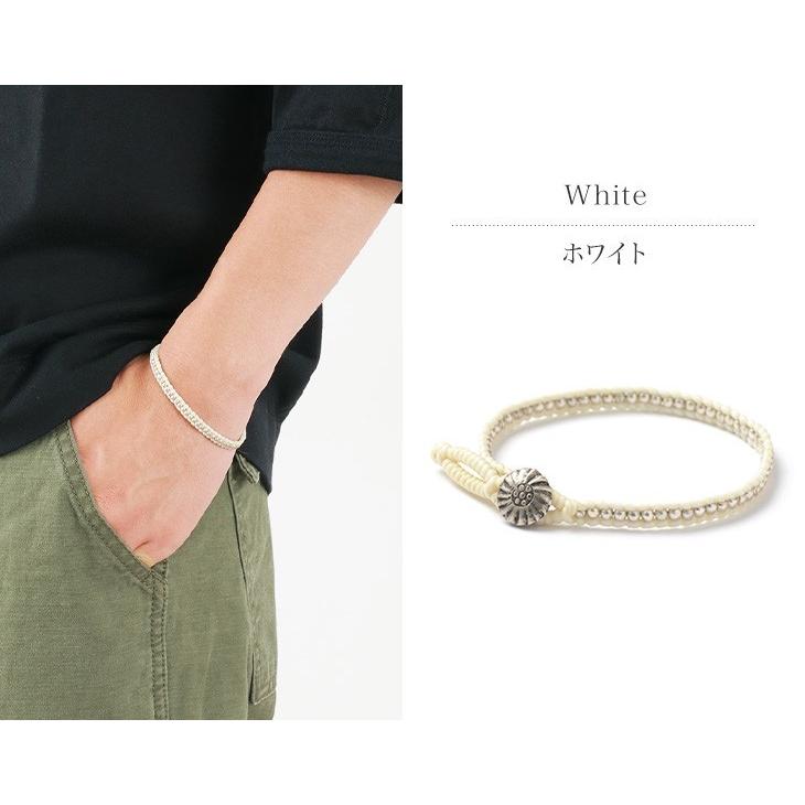 phaduA（パ・ドゥア） ワックスコード シルバー 一連 コンチョ ブレスレット / メンズ / レディース / ペア可 | ROCOCO | 10