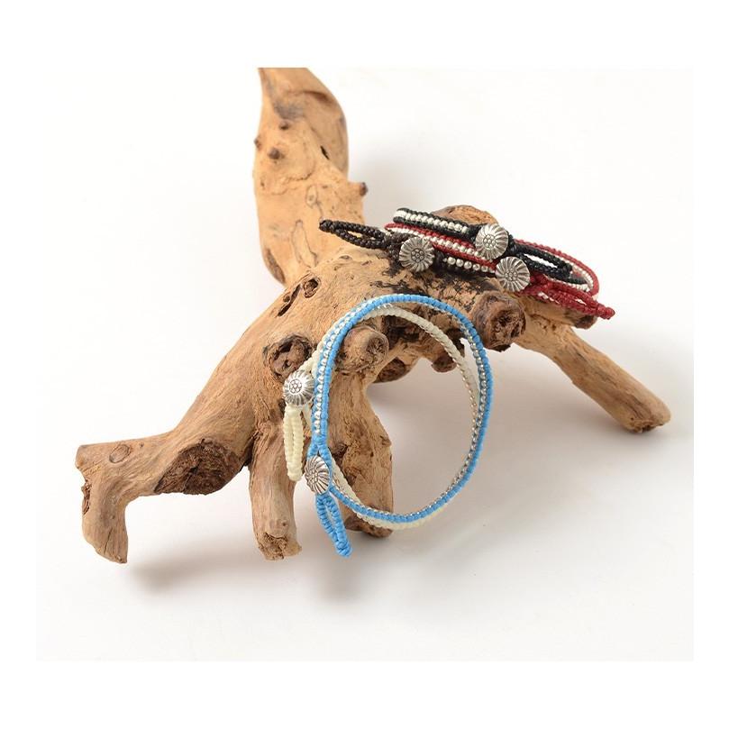 phaduA（パ・ドゥア） ワックスコード シルバー 一連 コンチョ アンクレット / メンズ / レディース / ペア可 / アクセサリー | ROCOCO | 17