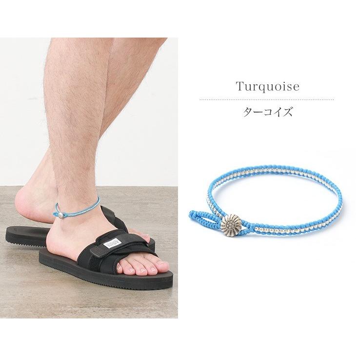 phaduA（パ・ドゥア） ワックスコード シルバー 一連 コンチョ アンクレット / メンズ / レディース / ペア可 / アクセサリー | ROCOCO | 09