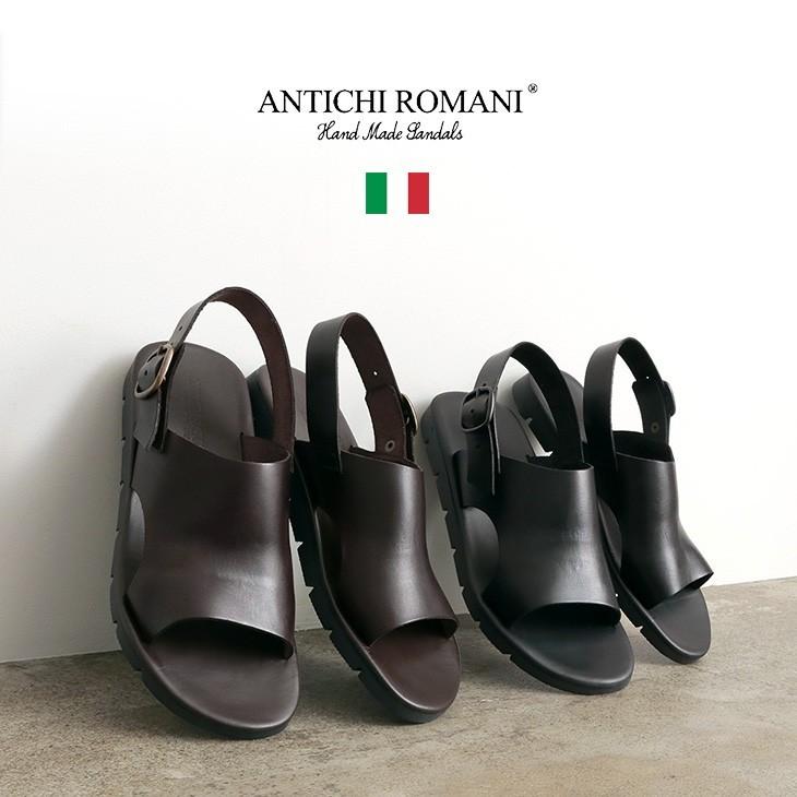 ANTICHI ROMANI（アンティーキロマーニ） レザーサンダル / メンズ / オープントゥ / コンフォートサンダル / イタリア製｜rococo