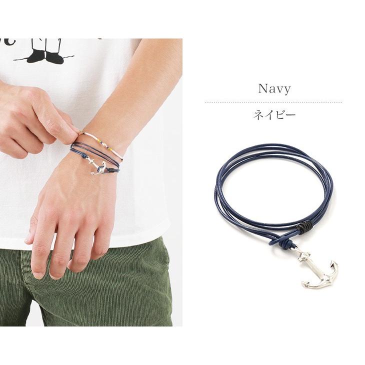 phaduA（パ・ドゥア） アンカー レザー ラップ ブレスレット / メンズ / レディース / ペア可 / シルバー925 | ROCOCO | 06