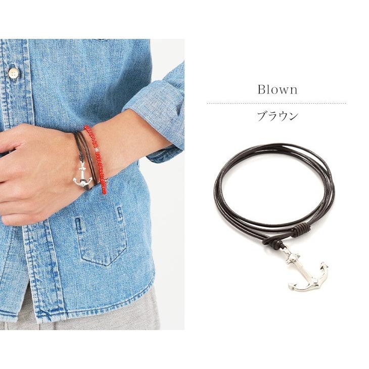 phaduA（パ・ドゥア） アンカー レザー ラップ ブレスレット / メンズ / レディース / ペア可 / シルバー925 | ROCOCO | 07