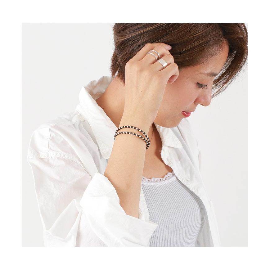 phaduA（パ・ドゥア） Wラップ ワックスコード カレンシルバー ブレスレット / メンズ / レディース / ペア可 | ROCOCO | 12