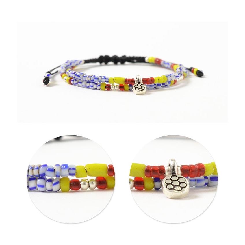 phaduA（パ・ドゥア） マルチ ハンドメイド ビーズ ブレスレット / メンズ / レディース / ペア可 / ワックスコード | ROCOCO | 05