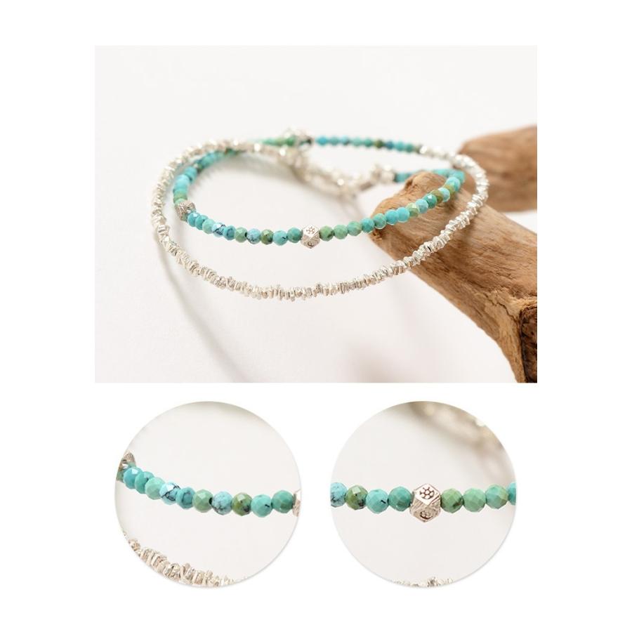 CHALISA T..（チャリッサ・ティー） ターコイズ Wラップ ブレスレット カレンシルバー / レディース | ROCOCO | 05