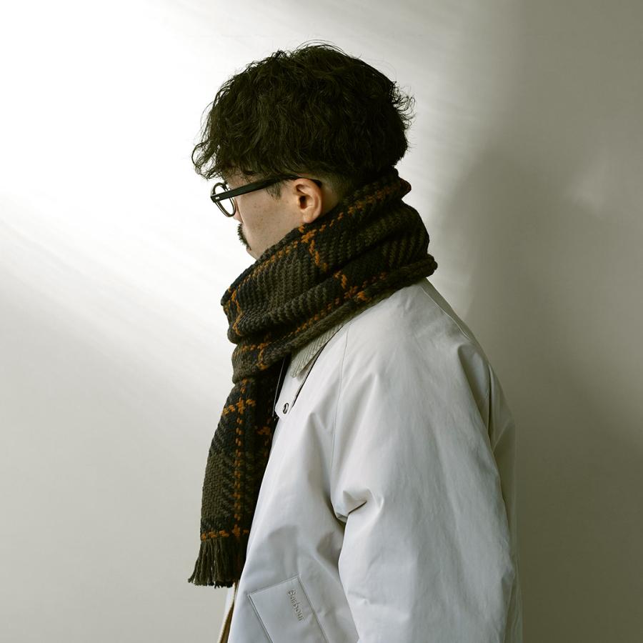 JOHN BRANIGAN（ジョンブラニガン） アイリッシュ ツイードニット スカーフ マフラー / ウール チェック ツイード 柄 メンズ | John branigan | 08