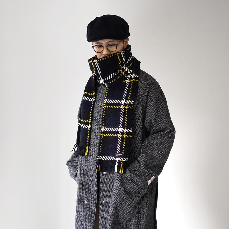 JOHN BRANIGAN（ジョンブラニガン） アイリッシュ ツイードニット スカーフ マフラー / ウール チェック ツイード 柄 メンズ | John branigan | 13