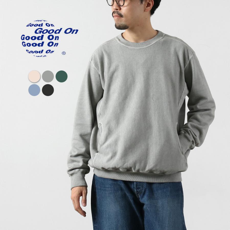 GOOD ON（グッドオン） ヘビー クルースウェット / メンズ 長袖 無地 ピグメントダイ 日本製 HEAVY CREW SWEAT GOBW1912 | GOOD ON