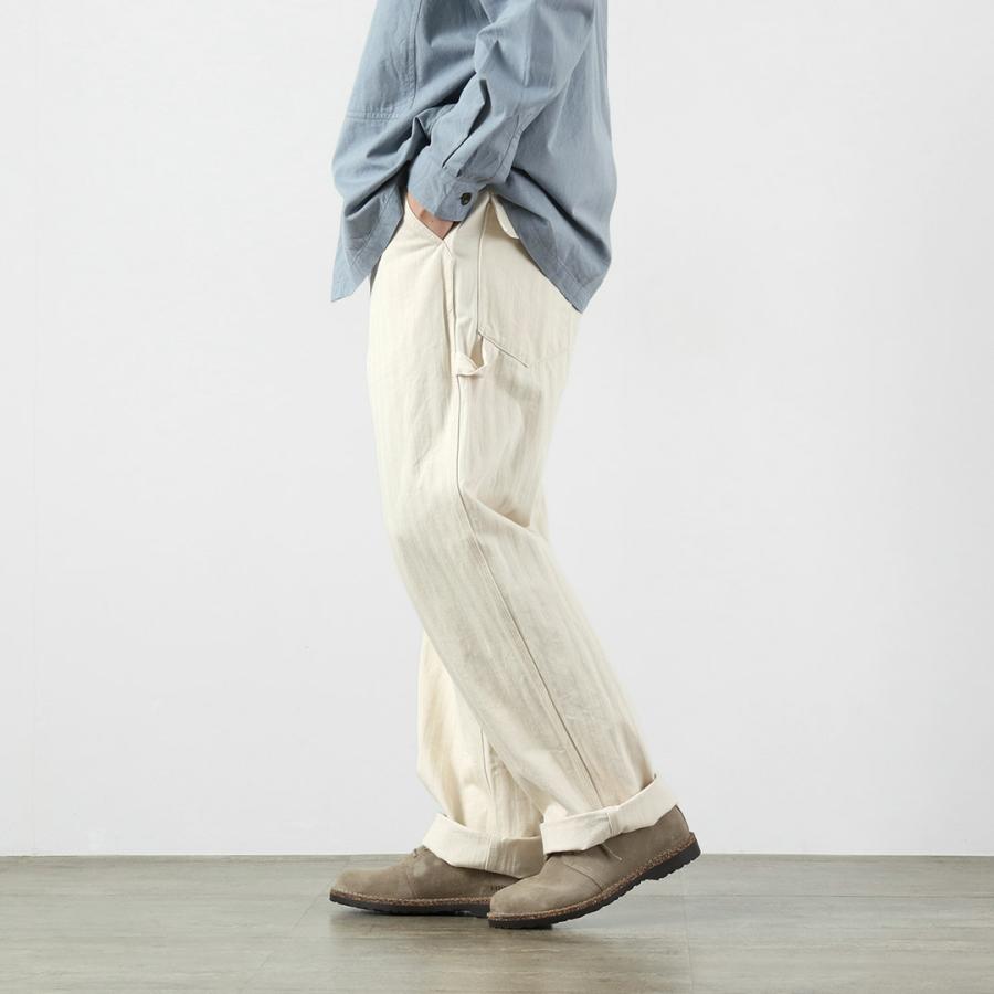 FOB FACTORY（FOBファクトリー） F0485 HBT ペインターパンツ / メンズ ヘリンボーン ワーク ワイド 日本製 HBT PAINTER PANTS | FOB FACTORY | 12
