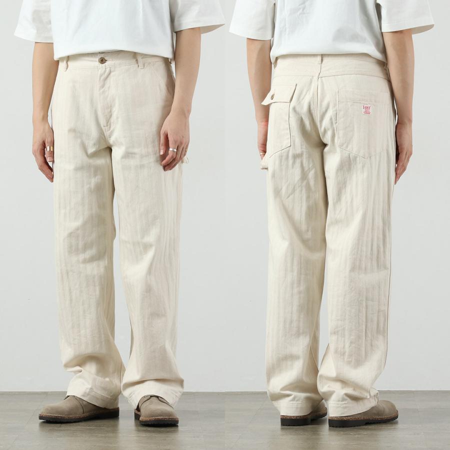 FOB FACTORY（FOBファクトリー） F0485 HBT ペインターパンツ / メンズ ヘリンボーン ワーク ワイド 日本製 HBT PAINTER PANTS | FOB FACTORY | 10
