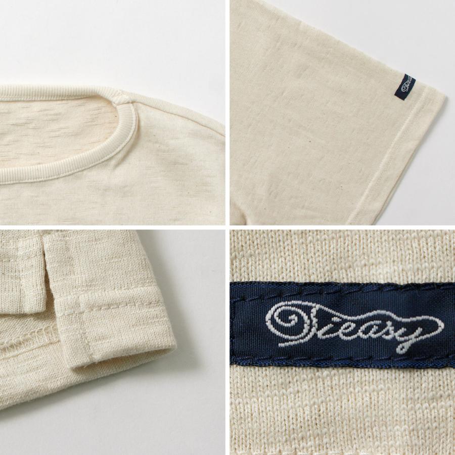 TIEASY（ティージー） HDCS ライト ビッグ ボートネック Tシャツ 日本製 / メンズ バスクシャツ 半袖 無地 | TIEASY | 22