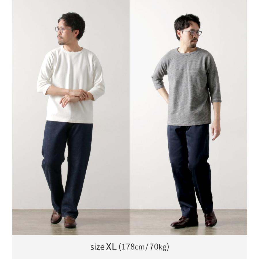 BARNS（バーンズ） カラー別注 ヘビースパンフライス 6.5分袖Tシャツ / 厚手 ストレッチ メンズ 日本製 HEAVY-FRIES 6.5SLV-T | BARNS OUTFITTERS | 08