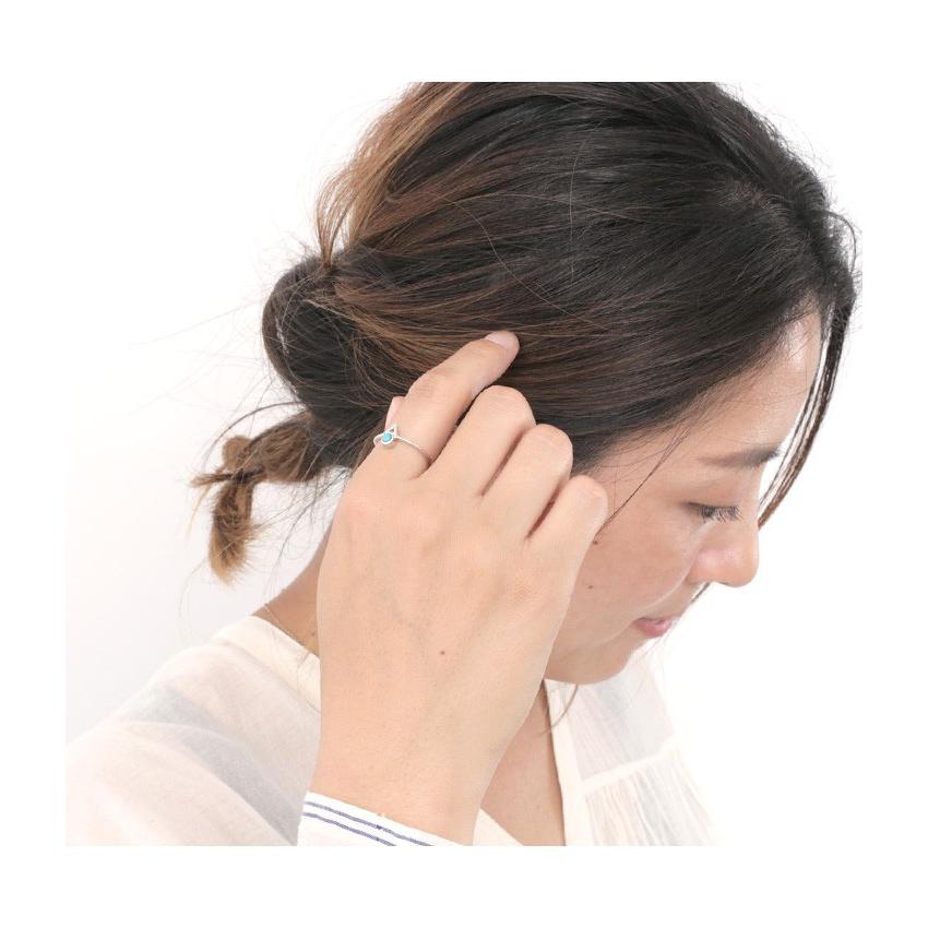 CHALISA T..（チャリッサ・ティー） ターコイズ サークル トライアングル エクストラファイン リング / シルバー925 / 指輪 | ROCOCO | 03