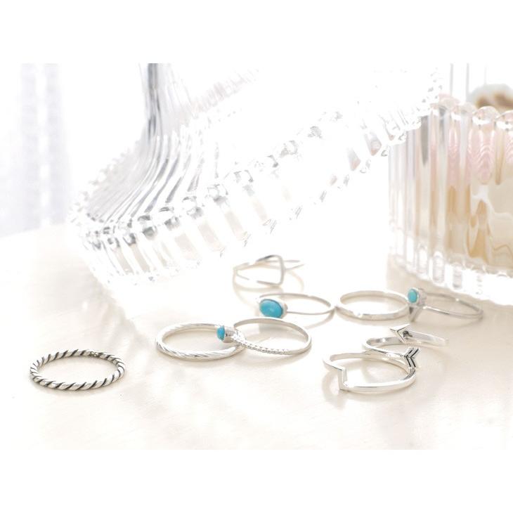 CHALISA T..（チャリッサ・ティー） ターコイズ サークル トライアングル エクストラファイン リング / シルバー925 / 指輪 | ROCOCO | 04