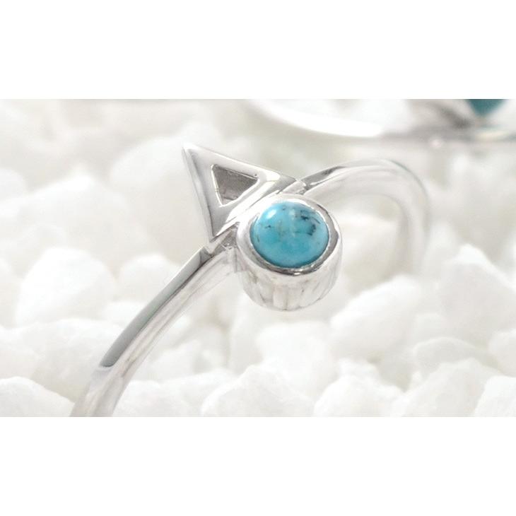 CHALISA T..（チャリッサ・ティー） ターコイズ サークル トライアングル エクストラファイン リング / シルバー925 / 指輪 | ROCOCO | 06
