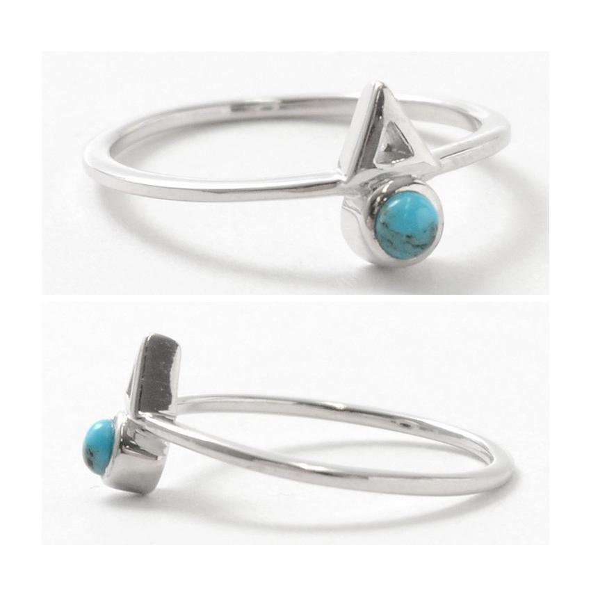 CHALISA T..（チャリッサ・ティー） ターコイズ サークル トライアングル エクストラファイン リング / シルバー925 / 指輪 | ROCOCO | 07