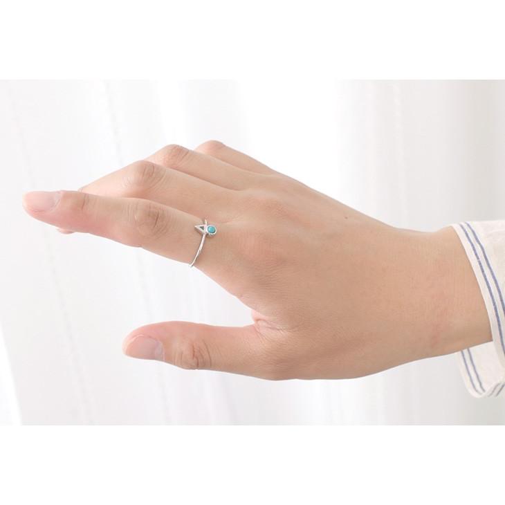 CHALISA T..（チャリッサ・ティー） ターコイズ サークル トライアングル エクストラファイン リング / シルバー925 / 指輪 | ROCOCO | 08