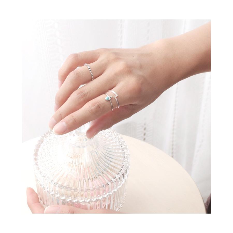 CHALISA T..（チャリッサ・ティー） ターコイズ サークル トライアングル エクストラファイン リング / シルバー925 / 指輪 | ROCOCO | 09