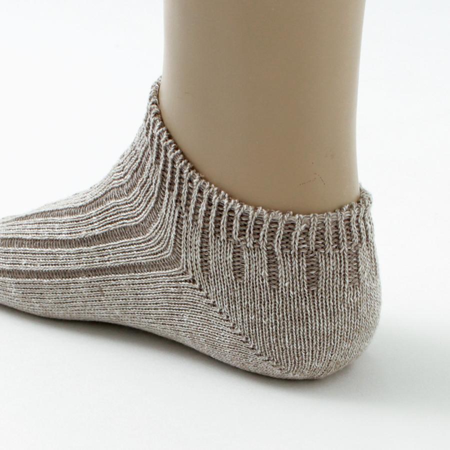 ROTOTO（ロトト） リネン コットン リブソックス ショート / 靴下 くるぶし メンズ レディース 無地 綿 麻 | ROTOTO | 09