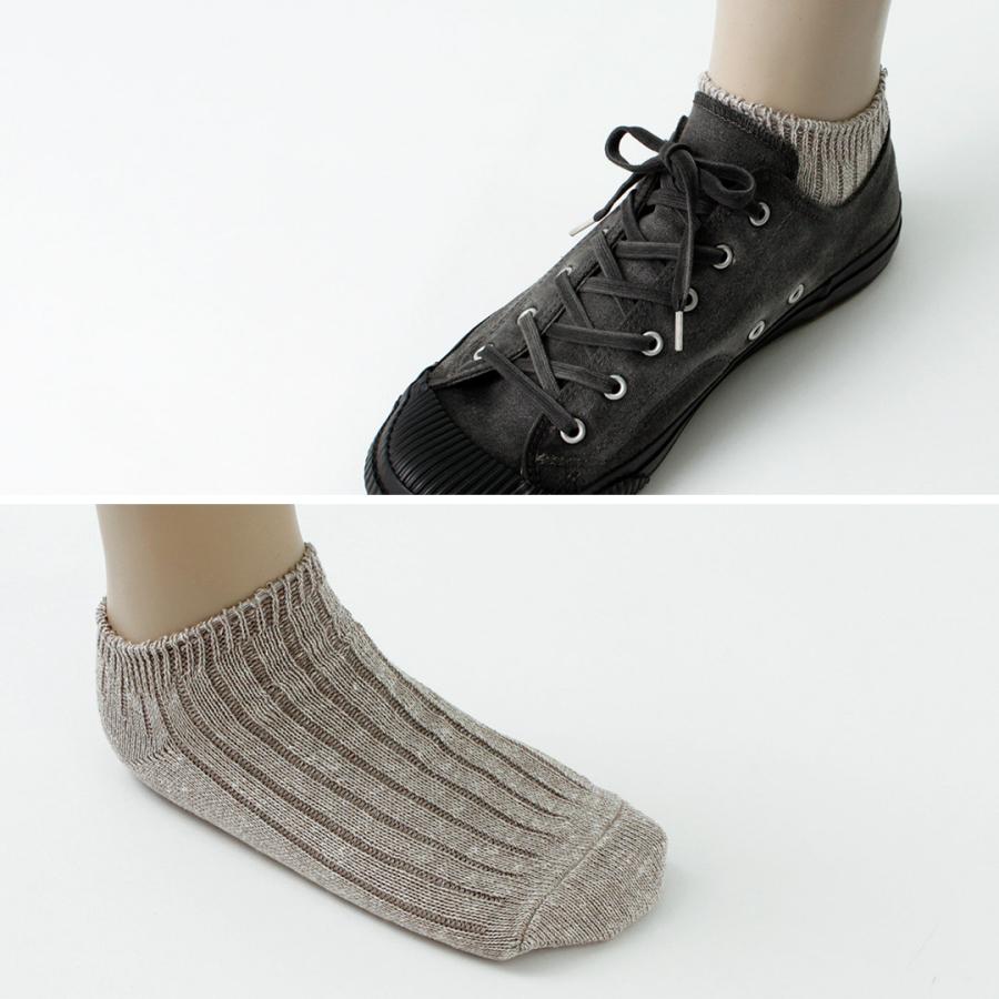 ROTOTO（ロトト） リネン コットン リブソックス ショート / 靴下 くるぶし メンズ レディース 無地 綿 麻 | ROTOTO | 10